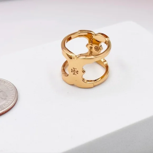 Tory Burch Gold Cutout Ring - Picture 2 of 2